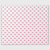Roze grillige harten cadeaupapier (Vlak)