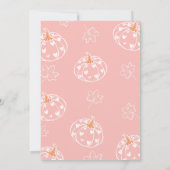 Roze grillige Retro Pompoen Eervolle Verjaardag Kaart (Achterkant)