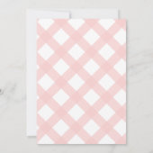 Roze grillige Tea Party Baby shower Kaart (Achterkant)