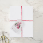 Roze grillige vakantie Sneeuwman Kerstmis Cadeaulabel (Met Touw)