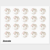 Roze grillige vogelkooien Baby shower Sticker (Vel)