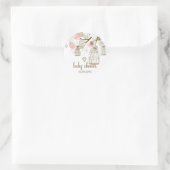 Roze grillige vogelkooien Baby shower Sticker (Tas)