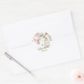 Roze grillige vogelkooien Baby shower Sticker (Envelop)