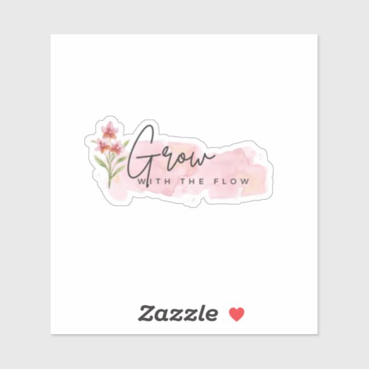 Roze Groei met de Flow Vinyl Sticker (Vel)