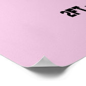 Roze groeigrafiek poster (Hoek)