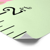 Roze groeigrafiek voor laswerven en vlinders poster (Hoek)