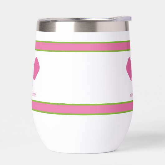 Roze Groen Aangepaste Tekst Gepersonaliseerd Pickl (Links)