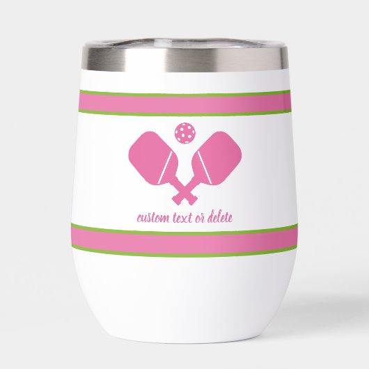 Roze Groen Aangepaste Tekst Gepersonaliseerd Pickl (Achterkant)