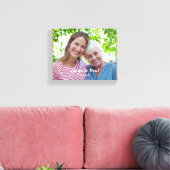 Roze Groen Abstract Bloemen Patroon Rand Foto Canvas Afdruk (Insitu (Woonkamer))