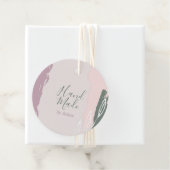Roze, groen | Abstract handgemaakt, Craft Package  Bedankjes Labels (In situ)