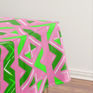 Roze & Groen Afrikaans Patroon Tafelkleed
