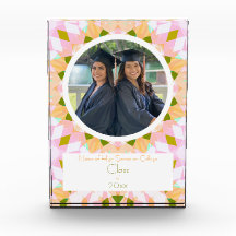  Roze Groen Afstuderen Foto Keepsake Gift