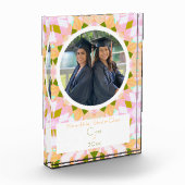 Roze Groen Afstuderen Foto Keepsake Gift (Links)