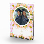 Roze Groen Afstuderen Foto Keepsake Gift (Rechts)