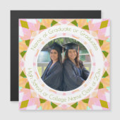 Roze Groen Afstuderen Keepsake Fotocadeau (Voorkant / Achterkant)