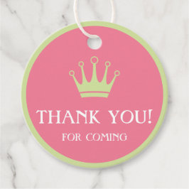 Roze groen Baby shower Bedankjes Labels