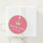 Roze groen Baby shower Bedankjes Labels (In situ)