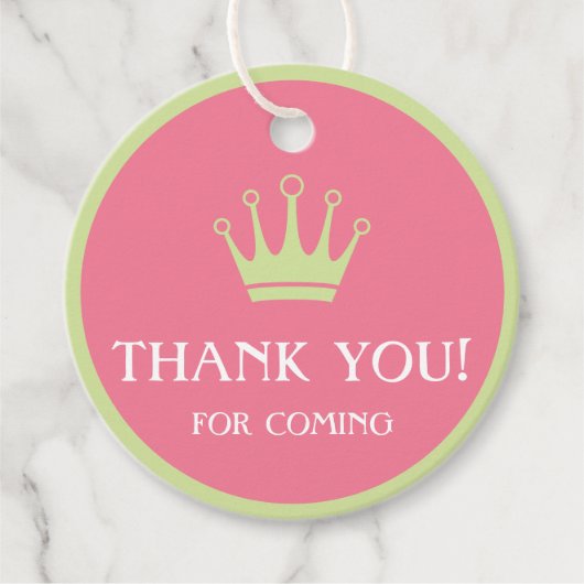 Roze groen Baby shower Bedankjes Labels (Voorkant)