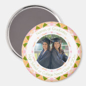 Roze Groen Beste Vrienden Afstuderen Gift Magneet (Voorkant / Achterkant)