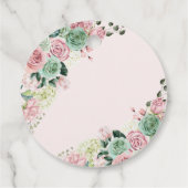 Roze & Groen betoverde Tuincirkel Bedankjes Labels (Achterkant)