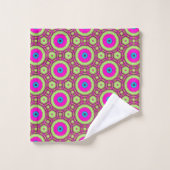Roze Groen Blauw Abstract Bad Handdoek (Wasdoekje)