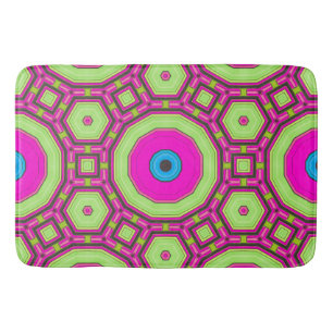 Roze Groen Blauw Abstract Badmat