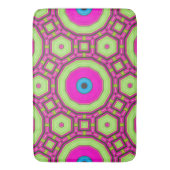 Roze Groen Blauw Abstract Badmat (Voorkant Verticaal)
