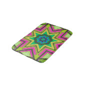Roze Groen Blauw Abstract Badmat (Gekanteld)
