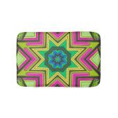 Roze Groen Blauw Abstract Badmat (Voorkant)