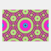 Roze Groen Blauw Abstract Inpakpapier Vel (Voorkant 3)