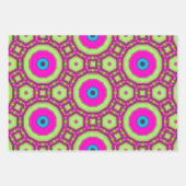 Roze Groen Blauw Abstract Inpakpapier Vel (Voorkant 2)