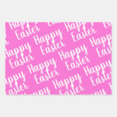  Roze Groen Blauw Happy Easter Inpakpapier Vel (Voorkant)