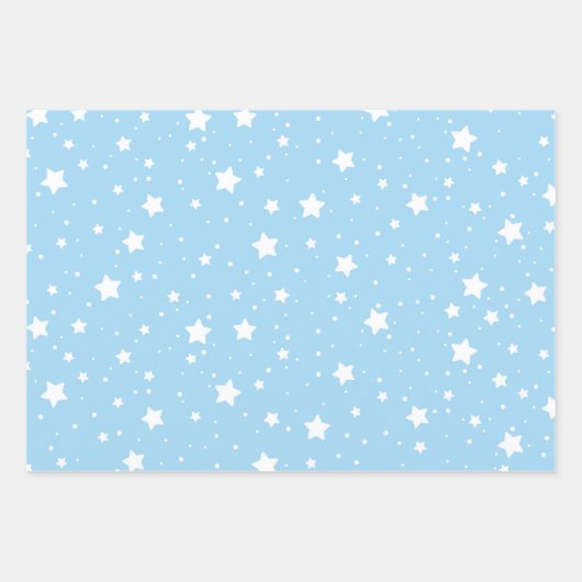 Roze Groen Blauw Inpakpapier - Star Design (Voorkant 3)