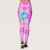 Roze Groen Blauw Tie Dye Leggings (Achterkant)