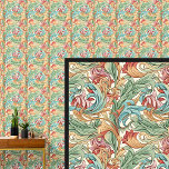 Roze Groen Blauwgroen Sinaasappel Art Nouveau Behang<br><div class="desc">Roze Groen Blauwgroen Sinaasappel Art Nouveau Behang</div>