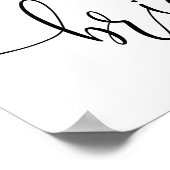 Roze groen bloemenbruids thee welkomstbord poster (Hoek)