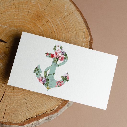  roze groen bloempatroon anchor etiket