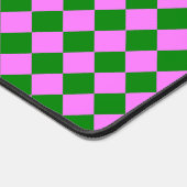 Roze Groen Checker Diamant Patroon Bureaumat (Hoek)