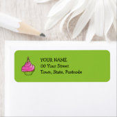 Roze & Groen Cupcake groen Etiket (Insitu)