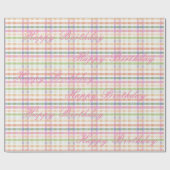 Roze Groen en blauw Cadeaupapier (Vlak)