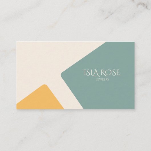 Roze, groen en geel Abstract Visitekaartje (Achterkant)