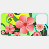 Roze Groen en Geel Tropische Hibiscus Bloemen Case-Mate iPhone Case (Achterkant / Rechts)