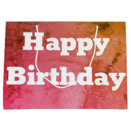 Roze groen en goud groot cadeauzakje