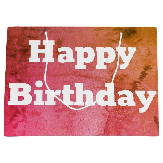 Roze groen en goud groot cadeauzakje (Voorkant)