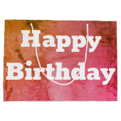 Roze groen en goud groot cadeauzakje (Achterkant)