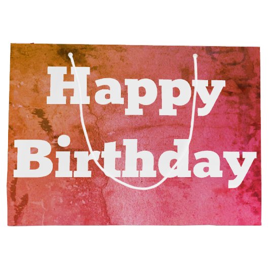 Roze groen en goud groot cadeauzakje (Achterkant)