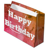 Roze groen en goud groot cadeauzakje (Voorkant Gekanteld)