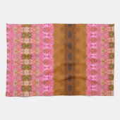 Roze groen en goud theedoek (Horizontaal)