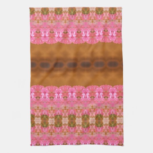 Roze groen en goud theedoek (Verticaal)