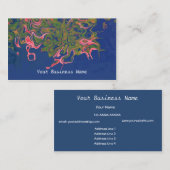 Roze, Groen en Navy Abstract Visitekaartje (Voorkant / Achterkant)
